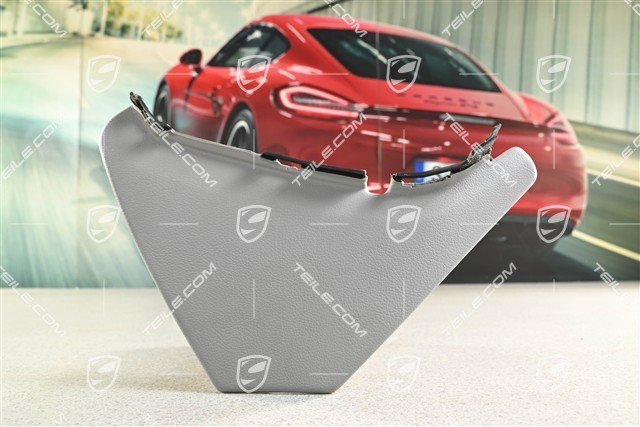 Centre console, Lateral cover, Leatherette, Steel grey, R