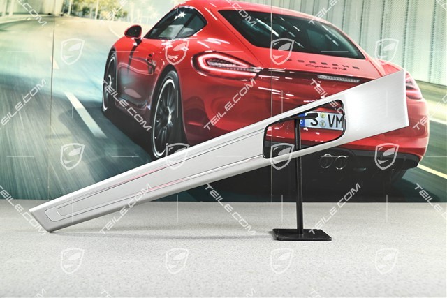 Zierleiste für die Türverkleidung, vorne links, gebürstetes Aluminium