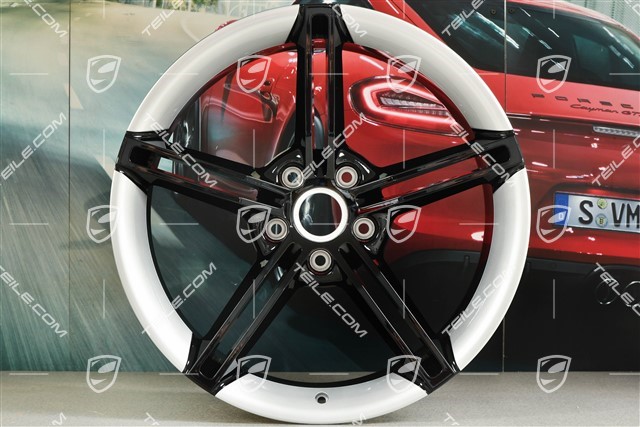 21" Felga Mission E Design, 11,5J x 21 ET66, srebrnobrylantowy + czarny wysoki połysk