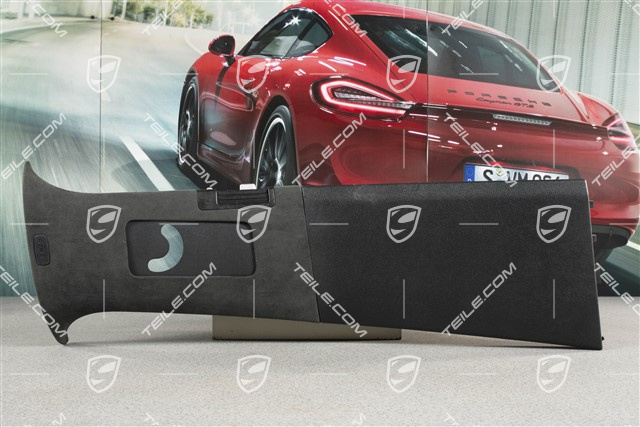 Verkleidung von B-Säule, Alcantara Satinschwarz/Schwarz, Klimaanlage mechanisch, R