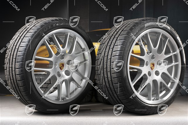 20" RS Spyder Winterräder Satz, Felgen 9,5J x 20 ET65 + 10,5J x 20 ET65 + Pirelli Winterreifen 255/40 R20 + 285/35 R20, mit RDK Sensoren