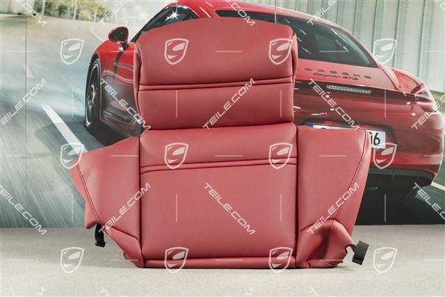 Front seat upholstery / cover, Leather, lower part / cushion, Vented, Bordeaux red, R