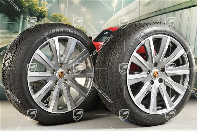 20" Taycan Tequipment Design Winterräder Satz, Felgen 9J x 20 ET54 + 11J x 20 ET60 + Goodyear Winterreifen 245/45 R20 + 285/40 R20