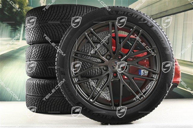 21" koła zimowe RS Spyder Design, komplet, felgi 9,5J x 21 ET46 + 11,0J x 21 ET58 + opony zimowe Michelin 285/45 R21 + 305/40 R21, z czujnikami ciśnienia, turbonite