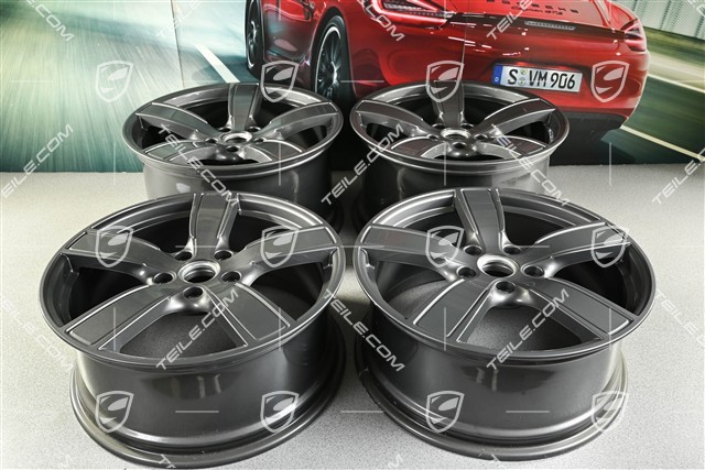 20-inch wheel rim set Carrera Sport, 8,5J x 20 ET57 + 10,5J x 20 ET51, titanium dark