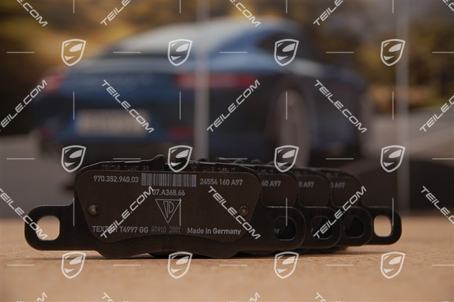 Brake pad set, Panamera Turbo S, Turbo power kit, L+R