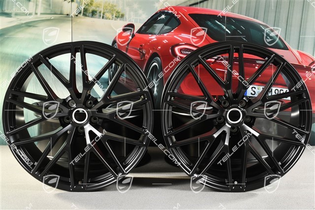 21" komplet felg RS Spyder Design II , 9,5J x 21 ET27 + 10J x 21 ET19, czarny półmat