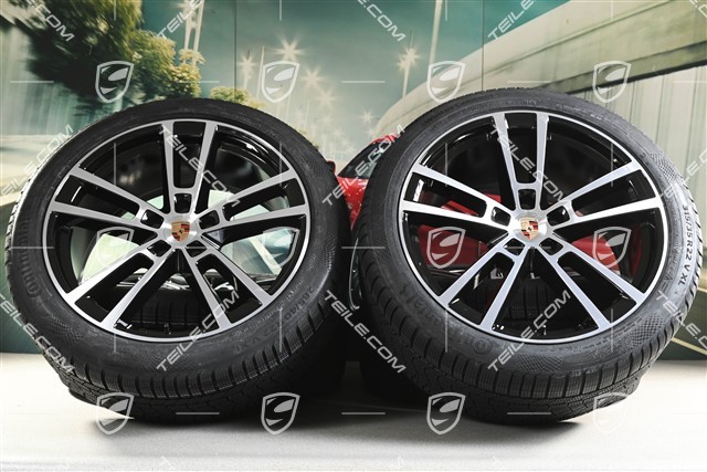 22-inch winter wheel set Sport Design, wheel rims 10J x 22 ET48 +11,5J x 22 ET61 + Continental winter tyres 285/40 R22 + 315/35 R22, black high gloss