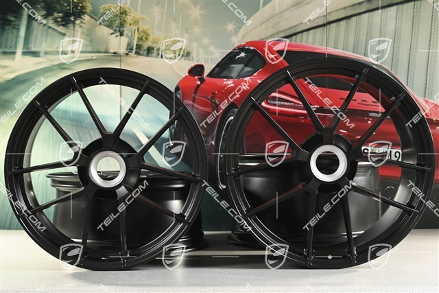 20+21" Carrera GTS, Felgen 8,5J x 20 ET50 + 11J x 21 ET82, schwarz seidenmatt