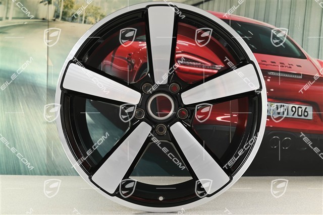 21" Carrera Classic Felge, 11,5J x 21 ET79, schwarz hochglanz