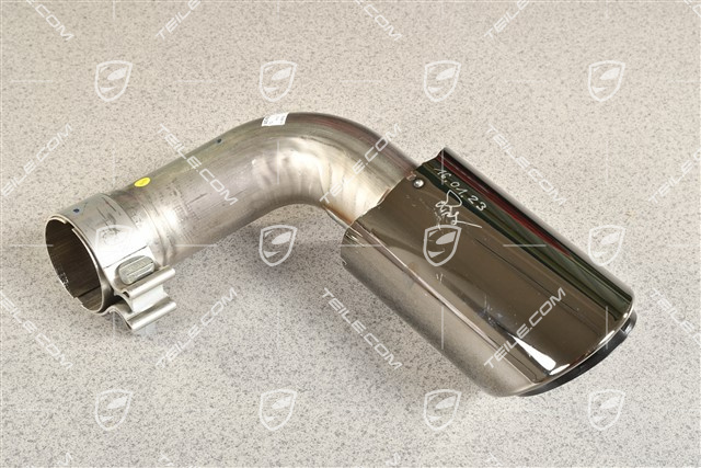 Exhaust system tailpipe, 4-pipe look, black, inner, R