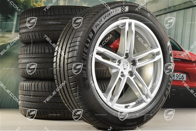 19" "Macan Turbo" koła letnie komplet, felgi 8,5J x 19 ET21 + 9J x 19 ET21, opony letnie Michelin 235/55 R 19 + 255/50 R 19, z czujnikami ciśnienia RDK