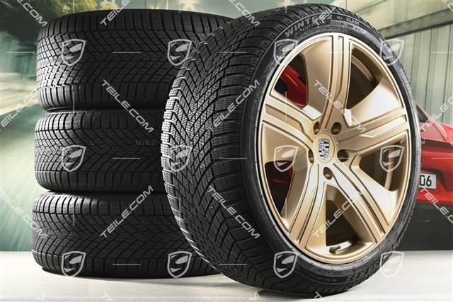 22" Macan Exclusive Design Winterräder Satz, Felgen 9J x 22 ET29 + 11J x 22 ET47 + Pirelli Winterreifen 255/40 R22 + 295/35 R22, neodyme