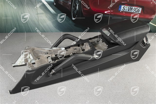 Centre console / tunnel, part, Leatherette, Black