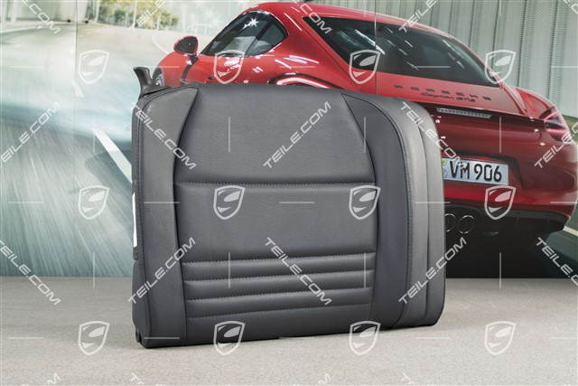 Back seat backrest, Rear, Leatherette, Metropole blue, Coupe, R