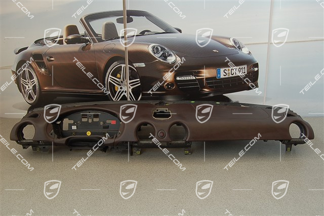 Schalttafel Verkleidung, Oberteil, Leder, Sport Chrono, cocoa , leicht beschädigt