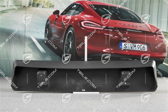 Front bumper number / Licence plate support, large, Black, Turbo