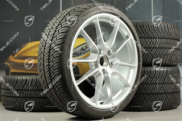 20" Carrera S (III) Winterräder Satz, Felgen 8,5J x 20 ET51 + 11J x 20 ET52 + NEUE Michelin Winterreifen 245/35 ZR20 + 295/30 ZR20, ohne RDK-Sensoren