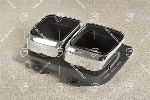 Turbo, końcówka układu wydechowego, chrom, L