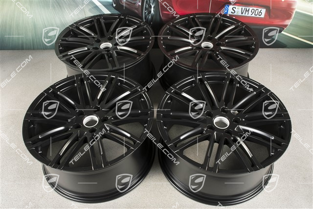 21" komplet felg Turbo III, facelift, 10J x 21 ET50, czarny satytnowy półmat