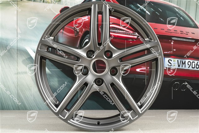 20" Felga Panamera Turbo, 9,5J x 20 ET71, Platinum satynowy mat