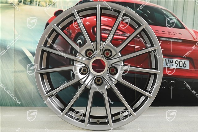 20-inch Panamera Sport wheel rim, 9,5J x 20 ET65, platinum satin matt