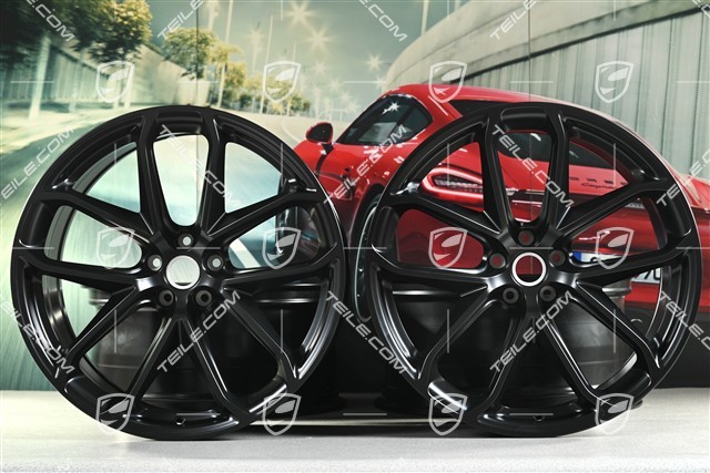 21-inch GT Design, alloy wheels set, 9,5J x 21 ET27 + 10J x 21 ET19, black satin matt
