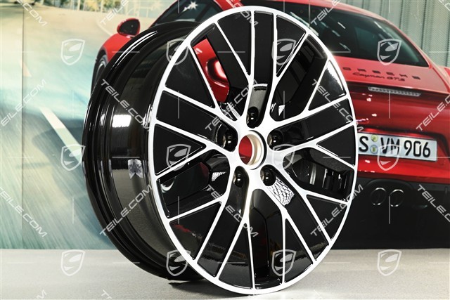 20" felga Macan S, 7,5J x 20 ET32, czarny wysoki połysk