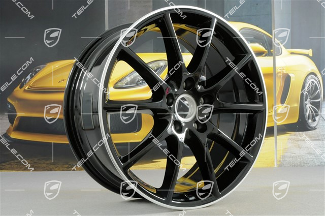 20-inch Cayenne Design wheel rim set, 10,5J x 20 ET64 + 9J x 20 ET50, Exclusiv, wheel star in black