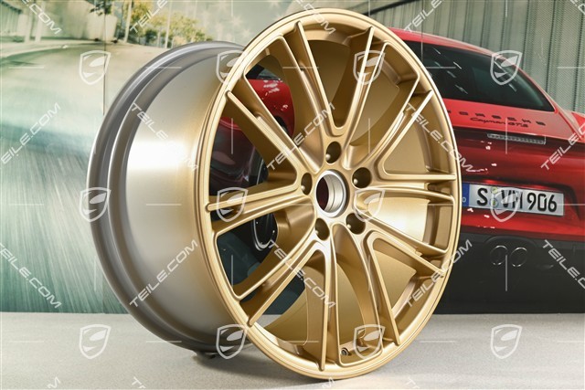 21" Komplet felg Panamera Exclusive, 9,5J x 21 ET71 + 11,5J x 21 ET69, Aurum