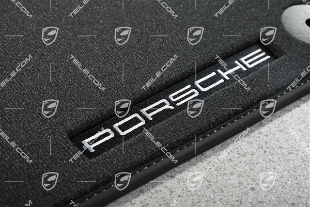 Fussmatte, Velours, Satz 4-Teilig, Schwarz, RHD