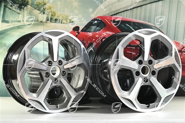 20" komplet felg Taycan Offroad Design, 9J x 20 ET54 + 11J x 20 ET60