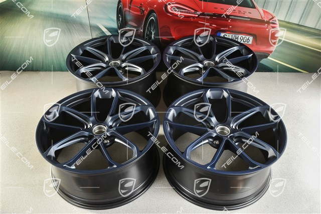 22" GT Felgensatz, Felgen 10,5J x 22 ET49 + 11,5J x 22 ET52, tiefseeblau perleffect