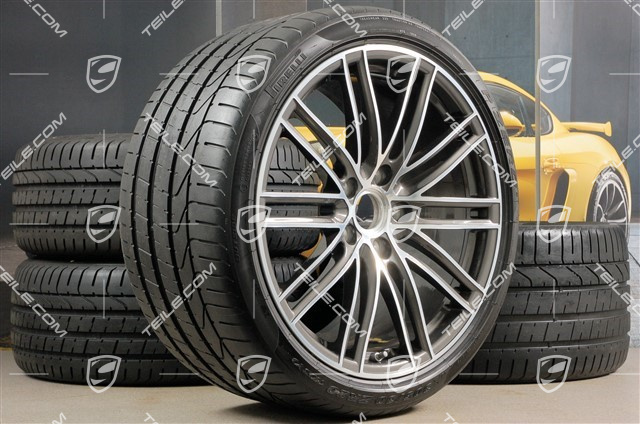 20" Sommerräder Satz 911 Turbo IV, Felgen 8,5J x 20 ET49 + 11,5J x 20 ET56 + NEUE Sommerreifen 245/35 R20 + 305/30 R20