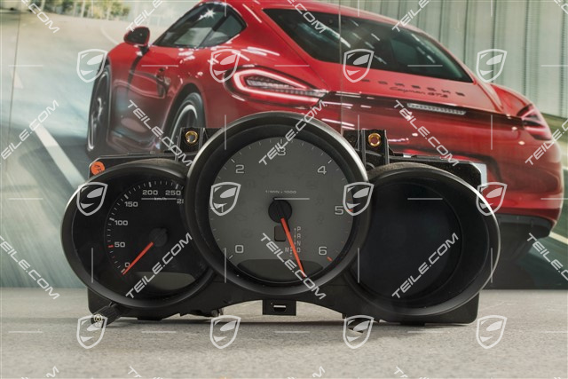 Instrument cluster, Silver/black face gauges, Tiptronic, 3.0 TDI