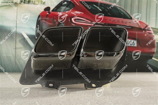Turbo S, Endrohr / Abgasendrohr, Doppelendrohre, Schwarzchrom, L