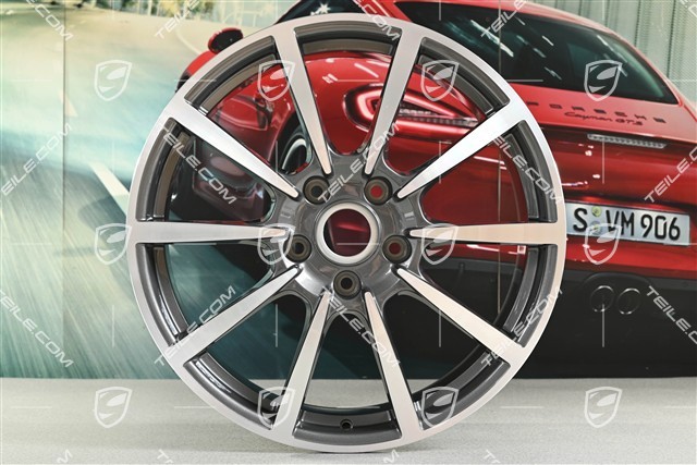 20" Felgensatz Carrera Classic, 8J x 20 ET57 + 10J x 20 ET45, Titan dunkel