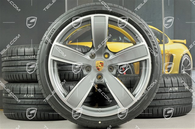 20" Carrera Sport koła letnie komplet, felgi 8,5J x 20 ET57 + 10,5J x 20 ET47 + NOWE opony letnie 235/35 ZR20 + 265/35 ZR20, z czujnikami ciśnienia