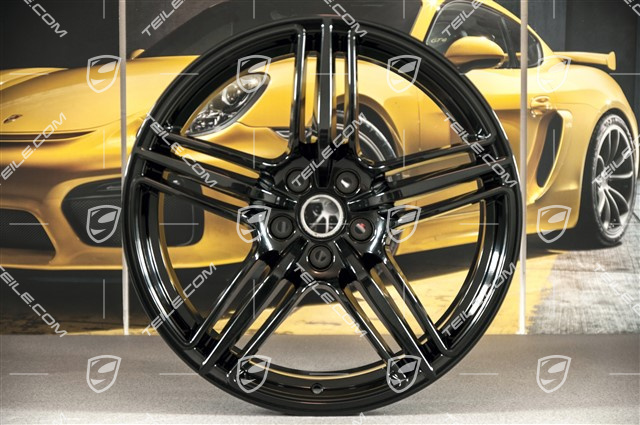 19" Felge Macan Design, 8J x 19 ET21, Schwarz Hochglanz