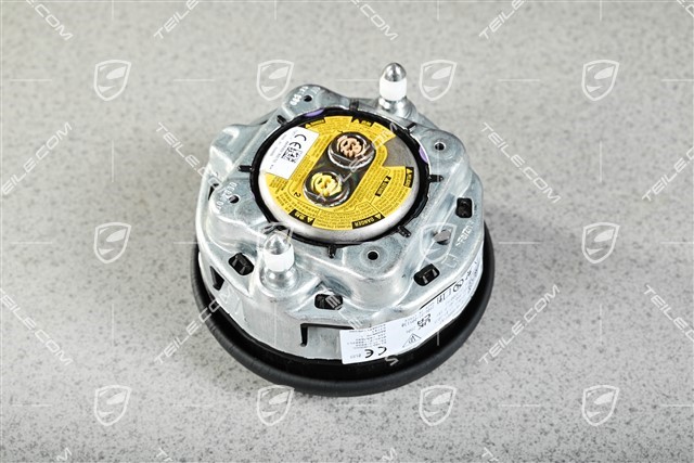 Airbag-Einheit für Lenkrad, Kunstleder Schwarz, Schwarzrand