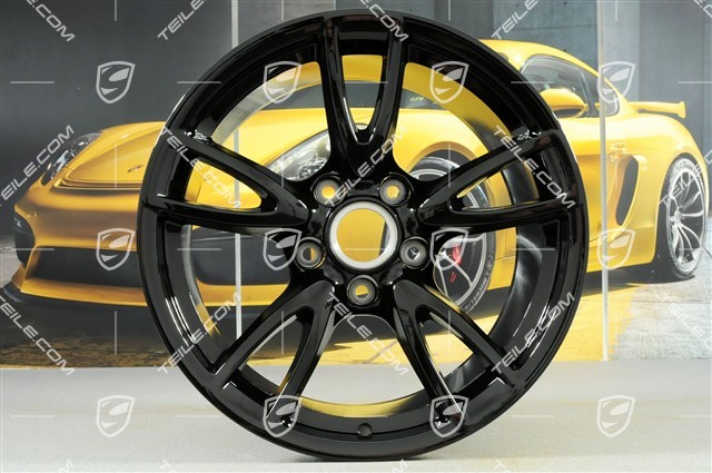 18" Felgensatz Carrera IV, 8J x 18 ET57 + 11J x 18 ET51, C4 / C4S, schwarz hochglanz