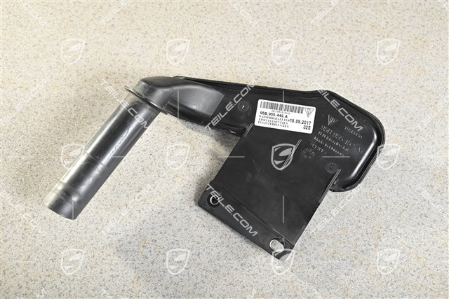 Filler neck for windshield wash system reservoir / tank
