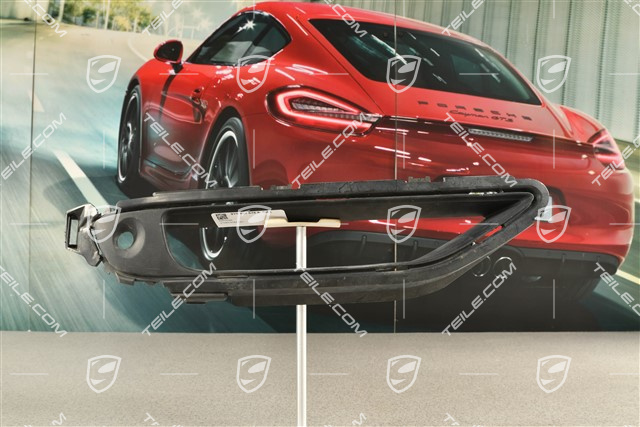 Turbo, Front bumper, side ventilation grille, lower, Black matte, R