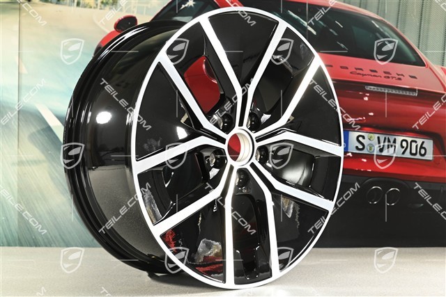21" Felga Aero Design 9J x 21 ET56, czarny wysoki połysk + frezowana powierzchnia