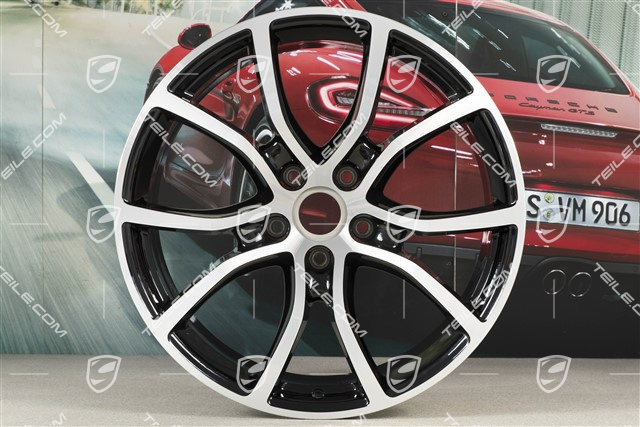 21" Felga Cayenne Exclusive Design, 9,5J x 21 ET46, czarny wysoki połysk