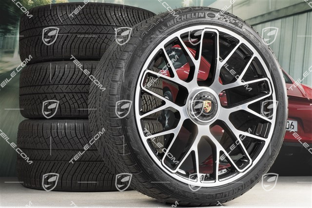 20" Turbo S Koła zimowe komplet do Turbo S / GTS, centralnie mocowane, felgi 8,5J x 20 ET51 + 11J x 20 ET59 + opony zimowe Michelin Pilot Alpin PA4 N1 245/35 R20+295/30 R20, czujniki ciśnienia