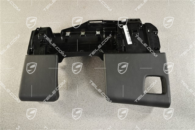 Trim lower section, Leatherette, Black