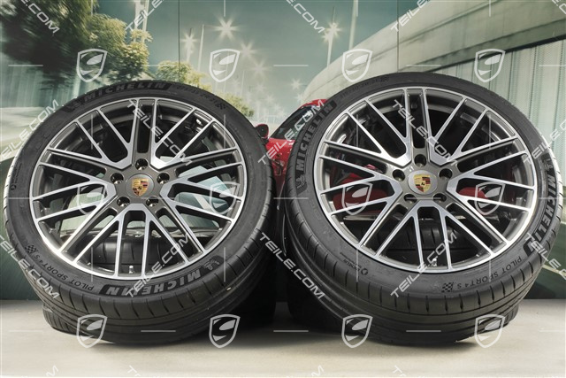 21-inch Turbo V summer wheel set, wheel rims 9,5J x 21 ET71 + 11,5J x 21 ET69 + Michelin summer tyres 275/35 R21 + 315/30 R21, with TPMS