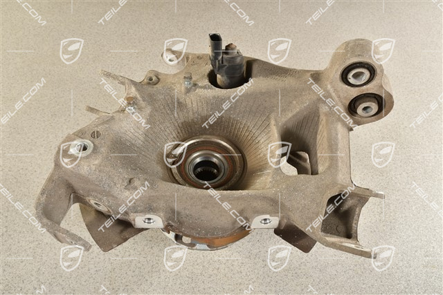 Wheel carrier, central wheel lock, rear axle steering, complete,  R