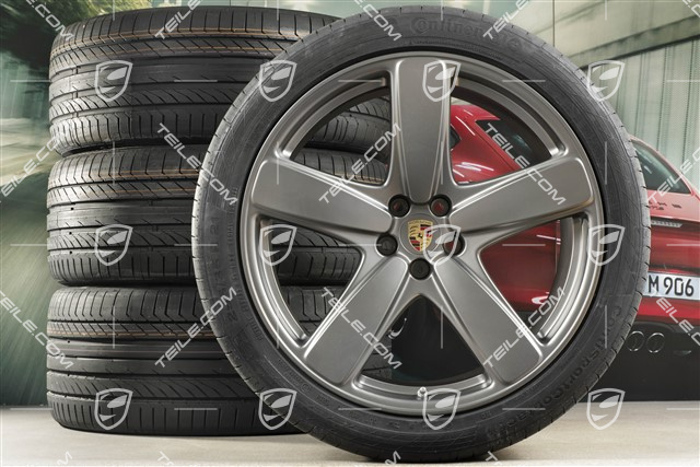 21" "Sport Classic" Platinum (półmat) koła letnie komplet, felgi 9J x 21 ET26 + 10J x 21 ET19, opony 265/40 R 21 + 295/35 R 21, z czujnikami ciśnienia